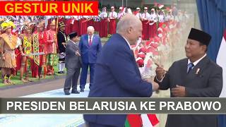 BUKAN DILETAKKAN KEMBALI, PRESIDEN BELARUSIA BERIKAN PENANYA KE PRABOWO USAI TANDA TANGAN