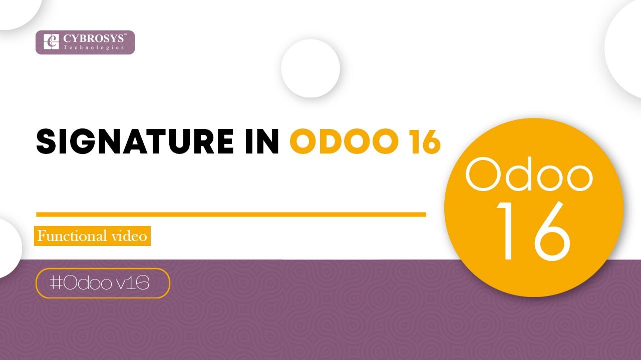 Signature App in Odoo 16 | How to Create a Template in Odoo 16 Sign | 25.09.2023

Signing in to Odoo typically involves accessing the login page of your Odoo instance and providing your credentials. Odoo is a ...