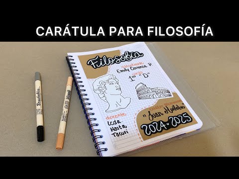 Carátula para la materia de FILOSOFÍA | Pinky manualidades