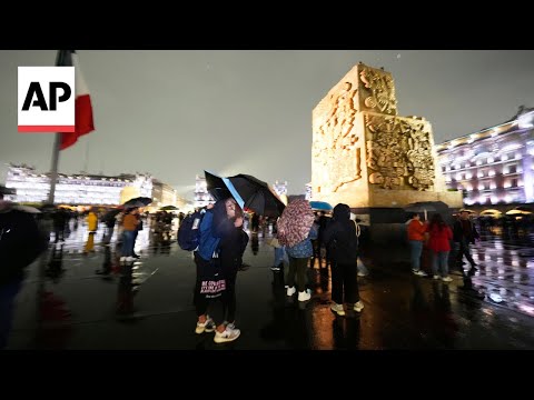 YouTube video thumbnail: People in Mexico City Celebrate 700th Anniversary of Founding of Tenochtitlan