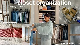 satisfying CLOSET ORGANIZATION 🧺 deep clean + building my dream IKEA wardrobe