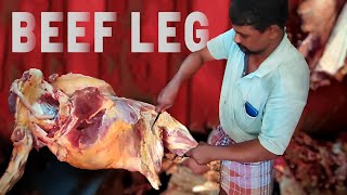 HUGE SIZE BEEF LEG PIECE FAST CUTTING STYLE IN BEEF SHOP | #beef #beefbiryani #beefrecipe #beefcurry
