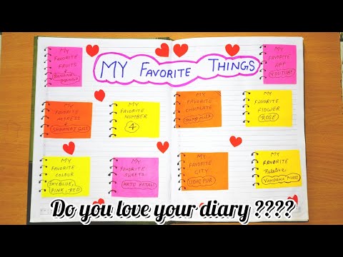 diary decorating ideas / personal diary ( journal ) / my favorite things dairy theme