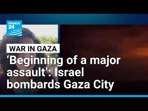 YouTube video thumbnail: ‘Beginning of a Major Assault’: Israel Bombards Gaza City After Rubio Visit