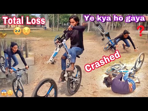 Total crash my cycle 😭😭 Total Loss 🥵 please Support me🙏😭 #crash