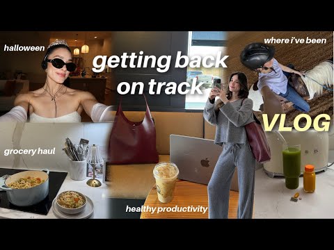 getting back on track (vlog) 🎧 | realistic tips, serious life update, halloween grwm, new recipes!