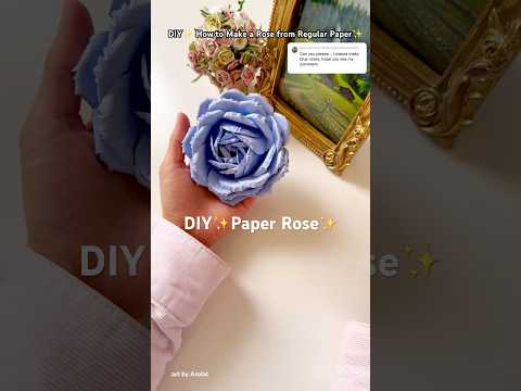 DIY paper Rose | How to Make a Blue Rose from Regular Paper
