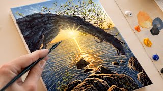 Watch This Sunset Painting Come to Life in Real Time - Paint with Ryan