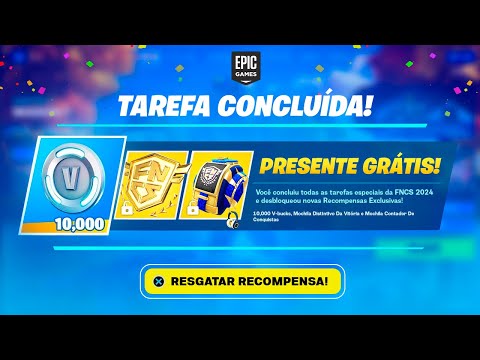 RESGATE AGORA! NOVOS *PRESENTES GRÁTIS FNCS 2024* no FORTNITE TEMPORADA 4! #fortnite