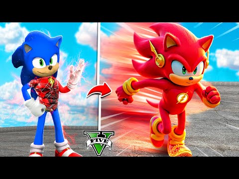 Mejorando a FLASH SONIC en GTA 5 !! (Sonic Movie mod)