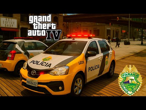 GTA 4 POLICIA🟡PMPR TOYOTA ETIOS em AÇÃO