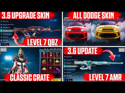 BGMI NEXT CLASSIC CRATE || 9 DODGE SKIN COMING || 3.6 ALL UPGRADES SKINS || KUMARI GAMER