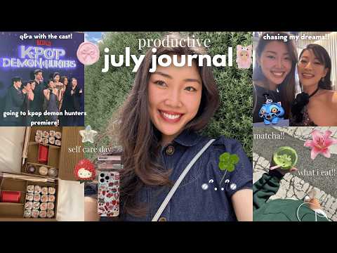 july journal: summer vlog (kpop demon hunters premiere, life in LA, what i ate in a week!)⋆˚꩜.ᐟ