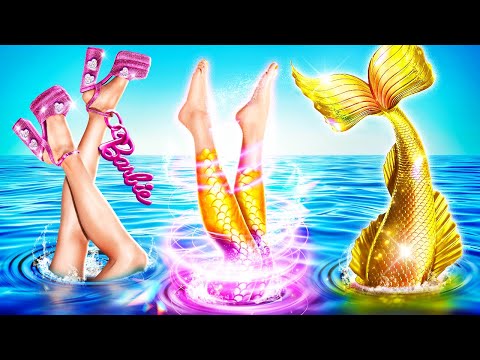 ¡Barbie necesita urgentemente un cambio de imagen de sirena! Trucos de cambio de imagen extremos