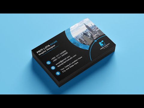 Business Card Design in Photoshop | Visiting Card Tutorial | Business Card Size