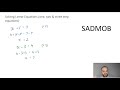 Solving Linear Equations and Expressions