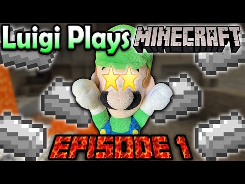 Luigi Plays Minecraft! Episode 1 ~ Iron Galore!