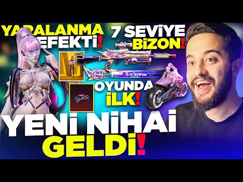OYUNDA İLK! YENİ NİHAİ ve 7 SEVİYE BİZON GELDİ! (YARALANMA EFEKTİ) PUBG Mobile