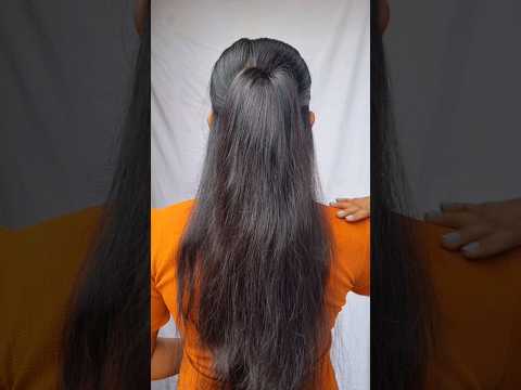 try this Voluminous ponytail hairstyle hack for thin hair/#hairstyle #hairtutorial #hacks #shorts