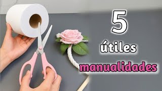 5 Útiles Manualidades en tan solo Pocos Minutos 🪷 Ideias com Reciclagem 2025.