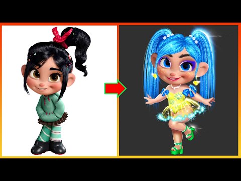 Wreck-It Ralph 2: Vanellope Glow Up Into Inside Out 2 - Vanellope Transformation Compilation