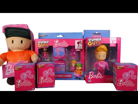 Barbie Stumble Guys Limited Edition Plush Buddy, Action Figure, 6 Pack and Blind Box Unboxing