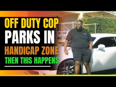 Off Duty Cop Parks In Handicap Zone