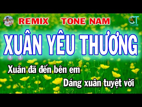 Karaoke Xuân Yêu Thương Remix Nhạc Xuân | Công Minh