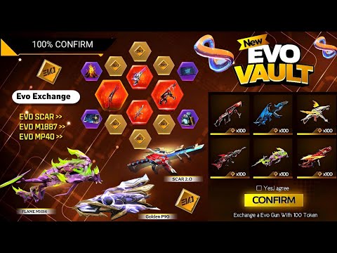 Next Evo Vault Event, Evo Gun Exchange 🥳🤯| Upcoming Event Ff | Free Fire New Event| Ff New Event