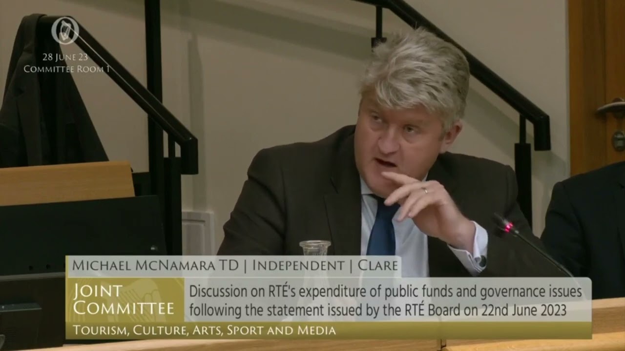 RTÉ Managment Questioned by the Oireachtas Committee