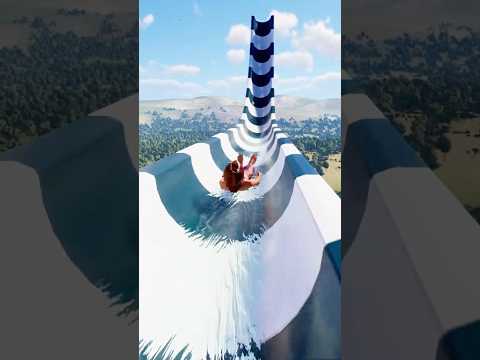Oh no! This is the scariest slide! / Planet Coaster 2 #waterslide #waterpark #shorts