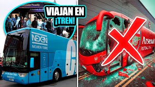 ¿Cómo viajan y cómo son los camiones más increíbles o feos de los equipos top?¡Triste lo de arsenal!