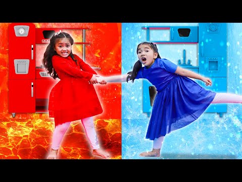 Suri and Annie Play Hot and Cold Challenge For Kids