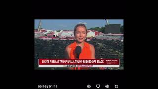 Dasha Burns NBC talks about smoke I saw behind Trump in the first three replays ??