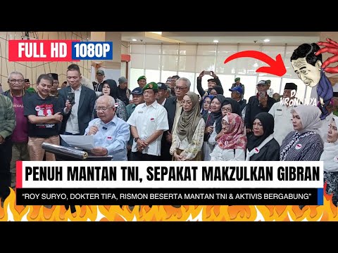 PENUH MANTAN TNI❗SEPAKAT MAKZULKAN GIBRAN, ROY SURYO CS MAKIN BERANI