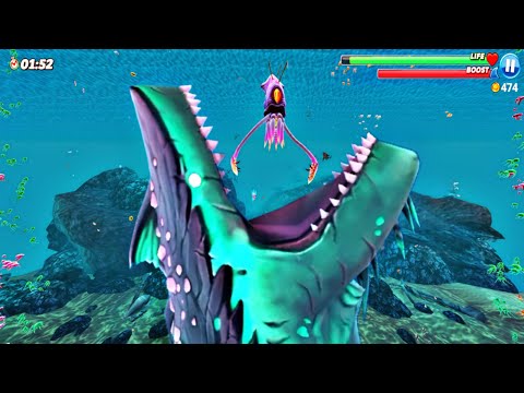 NEW GIANT MONSTER UNDERSHARKER VS COLOSSAL SQUID BOSS GAMEPLAY - Hungry Shark World