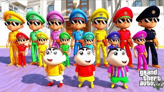 Colourful Little Singham And Granny Playing Hide and Seek Challenge With Shinchan    Gta 5