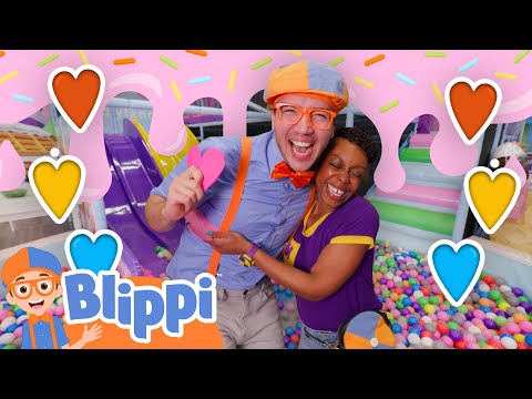 Blippi & Meekah's Valentines Day Indoor Play! | Blippi Educational Videos