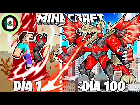 ¡Sobreviví 100 DÍAS como un TALADRO DRAGÓN en Minecraft HARDCORE!