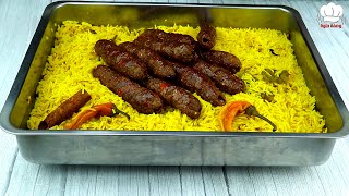 كباب اللحم المشوي بالفرن بتتبيلة مميزة وطعم خرافي