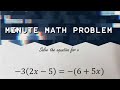 Solving Equations with Variables on Both Sides