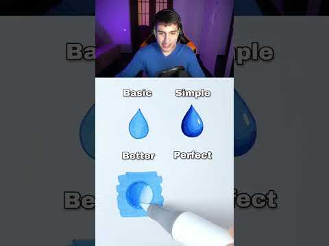 Как НАРИСОВАТЬ Каплю по Уровням?! 💧#Shorts #Сэвэн
