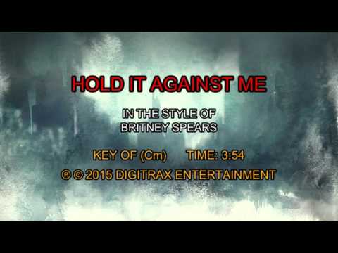 Britney Spears – Hold It Against Me  (Backing Track)