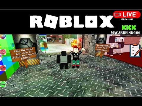 ROBLOX en vivo! quiere jugar conmigo? sigueme en kick! link en la descripccion!