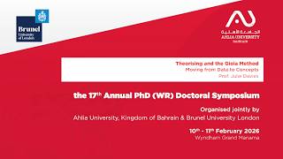 17th Annual PhD(WR) Doctoral Symposium | (Keynote Speech) Theorising and the Gioia Method