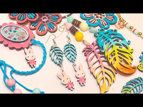 DIY- Making cute, easy and Unique Jewelry with wood, acrylic markers and Resin!