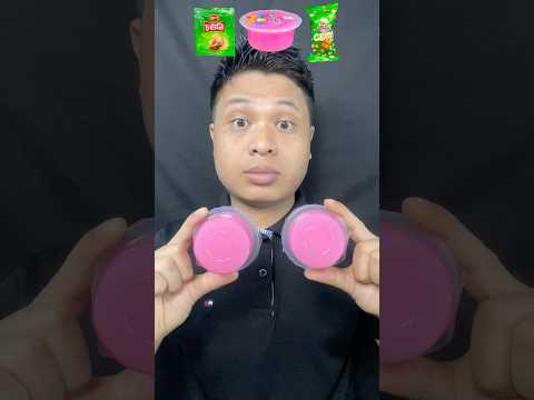 ASMR EATING TWO PINK JELLY, TAMARIND CHUTNEY, CHOCO BEAN GEMS #asmr #eating #shorts MINI VLOGS 114