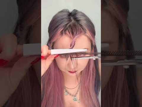 앞머리 자르기🤍 돌리는게 힘들지만 마음에듬👏🏻 앞머리 삼각존은 좁게!!빗쪽 자르는 머리는 넓게 해서 잘라야해요!!그리고 무조건 길게 자르고 수정하세요❣️#shorts