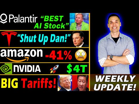 Stock Market Weekly! - Ives calls Palantir Best AI Stock 🏆 Musk says Shut Up! 🗣️ Amazon 41% CRASH 📉