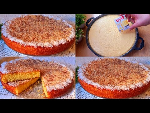 بسبوسة حرشة 😋 بدون بيض سهلة اقتصادية لذيذة  جداا بحجم عائلي مستحيل تجربيها ومتعوديهاش